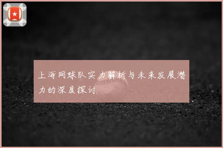 上海网球队实力解析与未来发展潜力的深度探讨