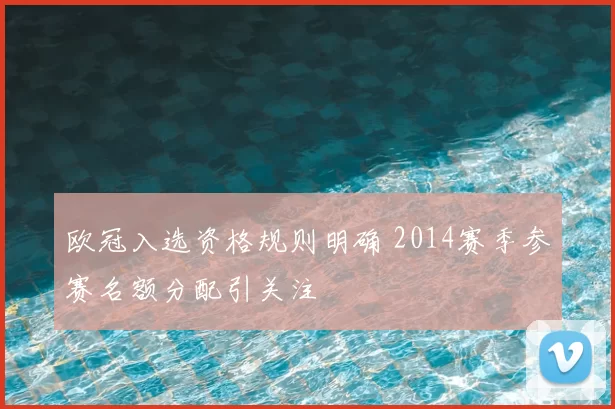 欧冠入选资格规则明确 2014赛季参赛名额分配引关注